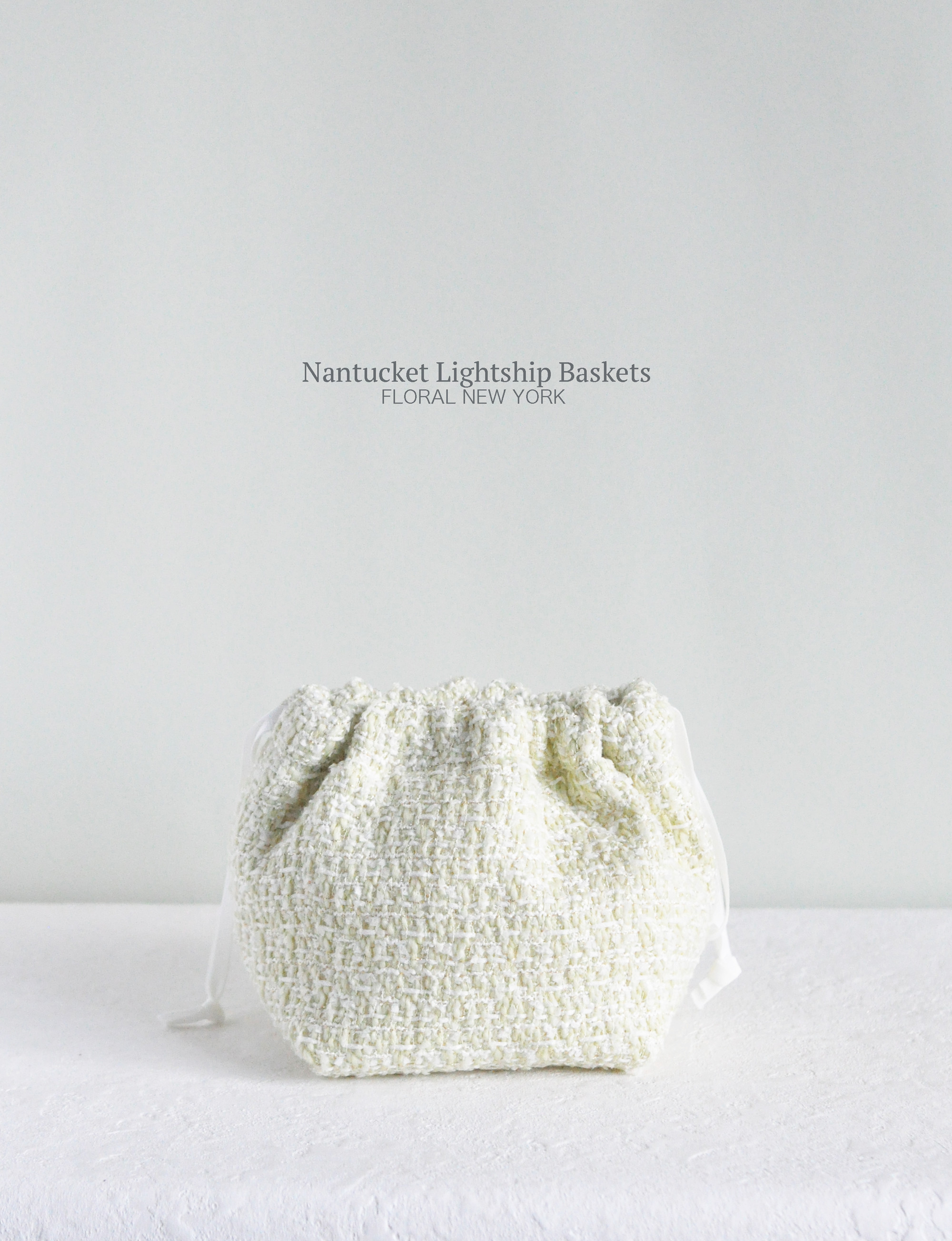 【クリームツイード　Mサイズ】ナンタケットバスケット（日本製）