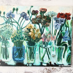 原画「窓辺の花瓶」F8・油彩 1枚目の画像