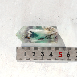 デンドリック エンジェルフェザーフローライト 六角柱 ポイント 天然石 蛍石 希少 鉱物 透明 17枚目の画像
