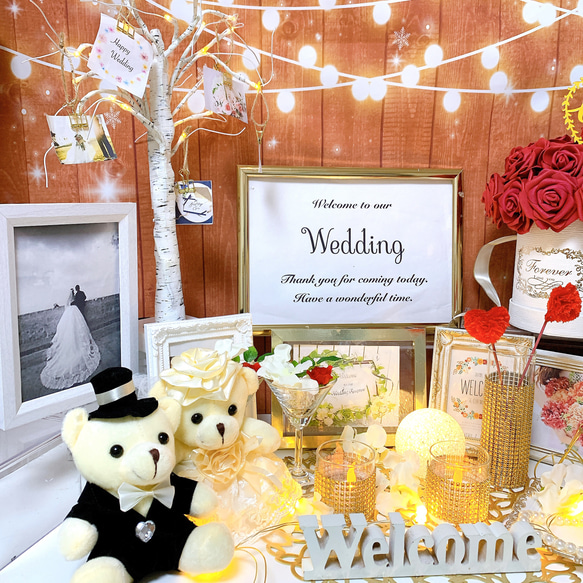 クリスマス ウェルカムスペースセット 結婚式 ウェルカムスペース ウエディングベア 冬婚 4枚目の画像