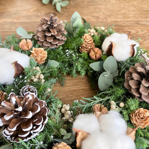 クリスマスが待ち遠しい！ほっぺちゃん付きリース／ボール