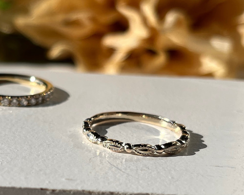 重ねづけにおススメ】ミルグレイン10Kリング 指輪・リング joux ma