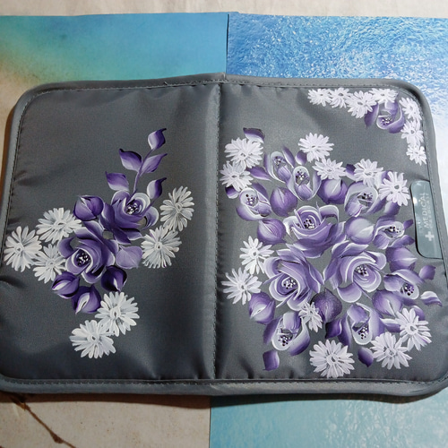手帳　薔薇　手描き　トールペイント e46d81a0b577e74aad72f1a4aaf5b5