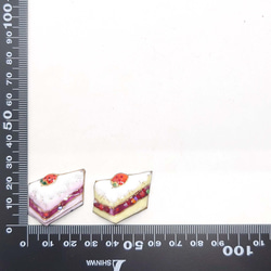 Sweets♪いちごショートケーキの七宝焼ピンブローチ（ピンバッジ）【受注制作】 9枚目の画像
