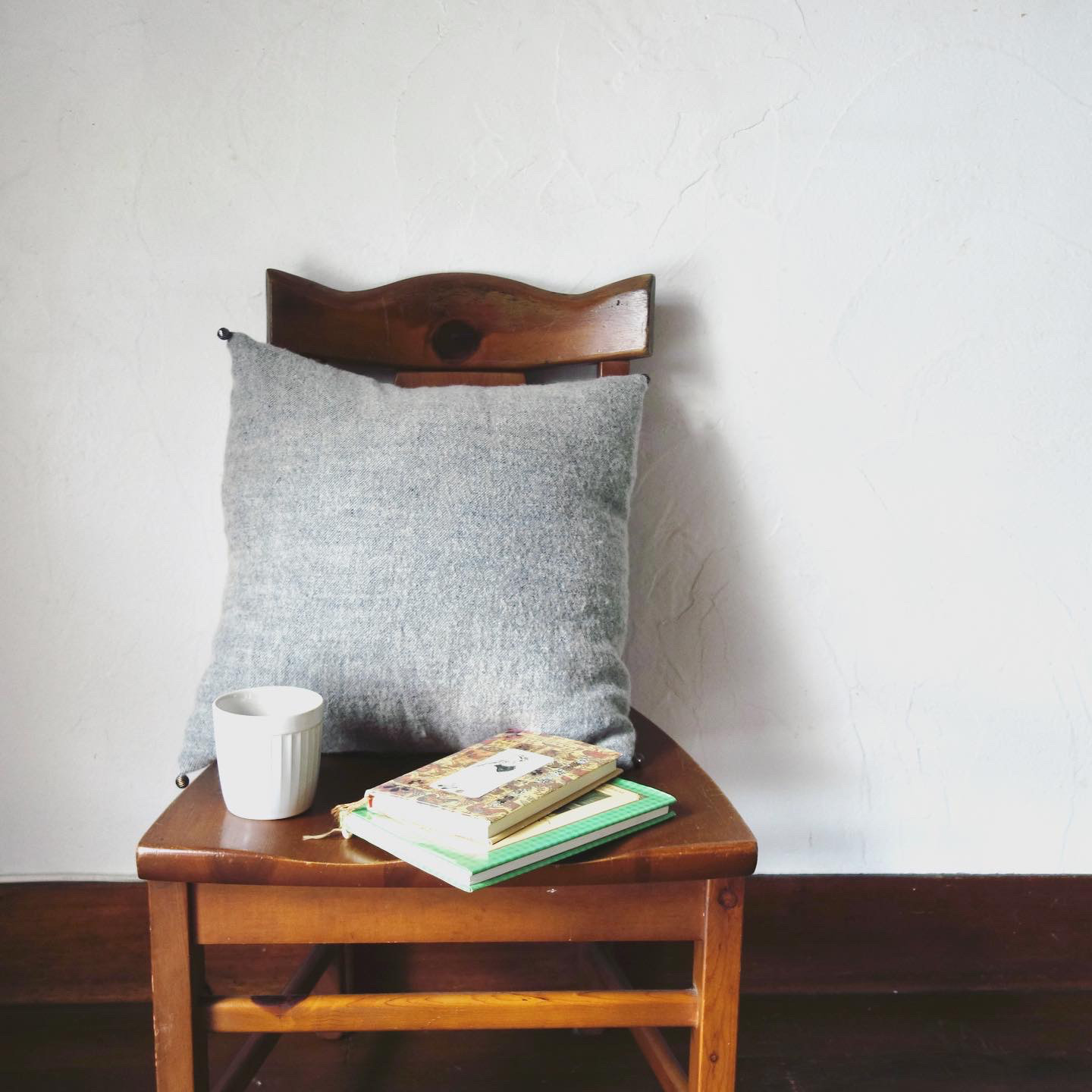 リネンウールで作った冬のほっこりクッションカバー