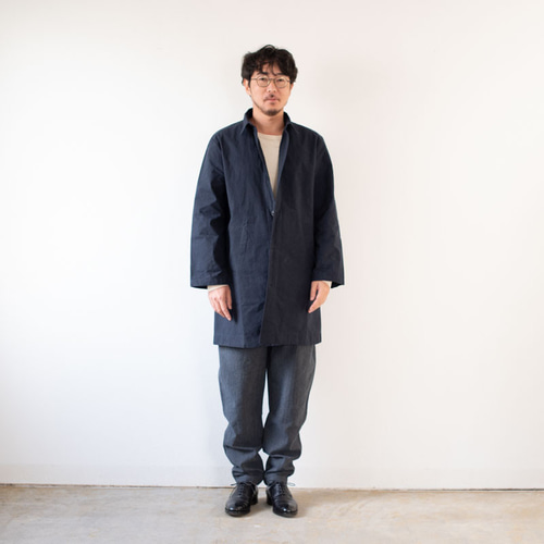 再入荷】バフクロス ミドルジャケット ブラックネイビー｜ユニセックス