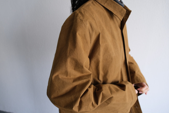 [全新] 淺黃色布中夾克卡其棕色 | 男女皆宜 2 種尺寸 第7張的照片