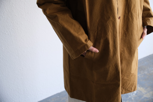 [全新] 淺黃色布中夾克卡其棕色 | 男女皆宜 2 種尺寸 第11張的照片