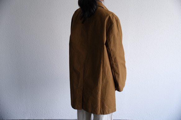 [全新] 淺黃色布中夾克卡其棕色 | 男女皆宜 2 種尺寸 第4張的照片