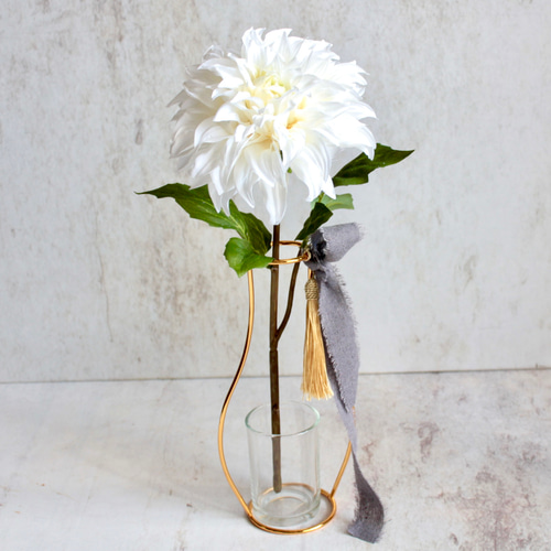 大輪ホワイトダリア造花】｜アーティフィシャルフラワー 花瓶アレンジ