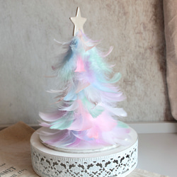 夢色レインボーフェザーのクリスマスツリーのアレンジ【台座別売り】 9枚目の画像