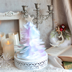 夢色レインボーフェザーのクリスマスツリーのアレンジ【台座別売り】 3枚目の画像