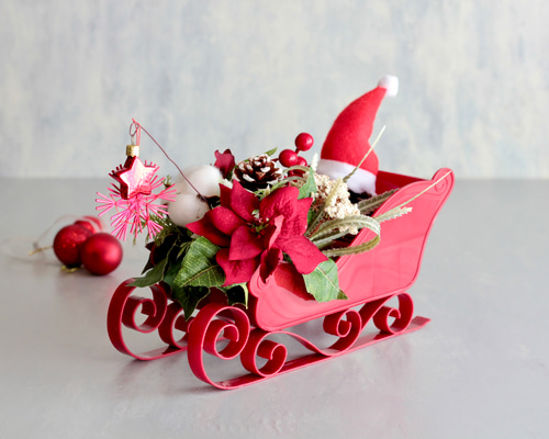 ユカリリリ様《完成品》ポインセチアのリースアレンジ ユカリリリ様《完成品》ポインセチアのリースアレンジ