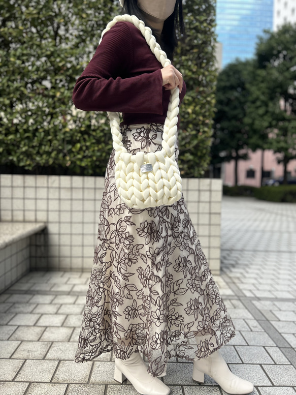 マンドゥバッグ ショルダータイプ アイボリー ショルダーバッグ Keymy
