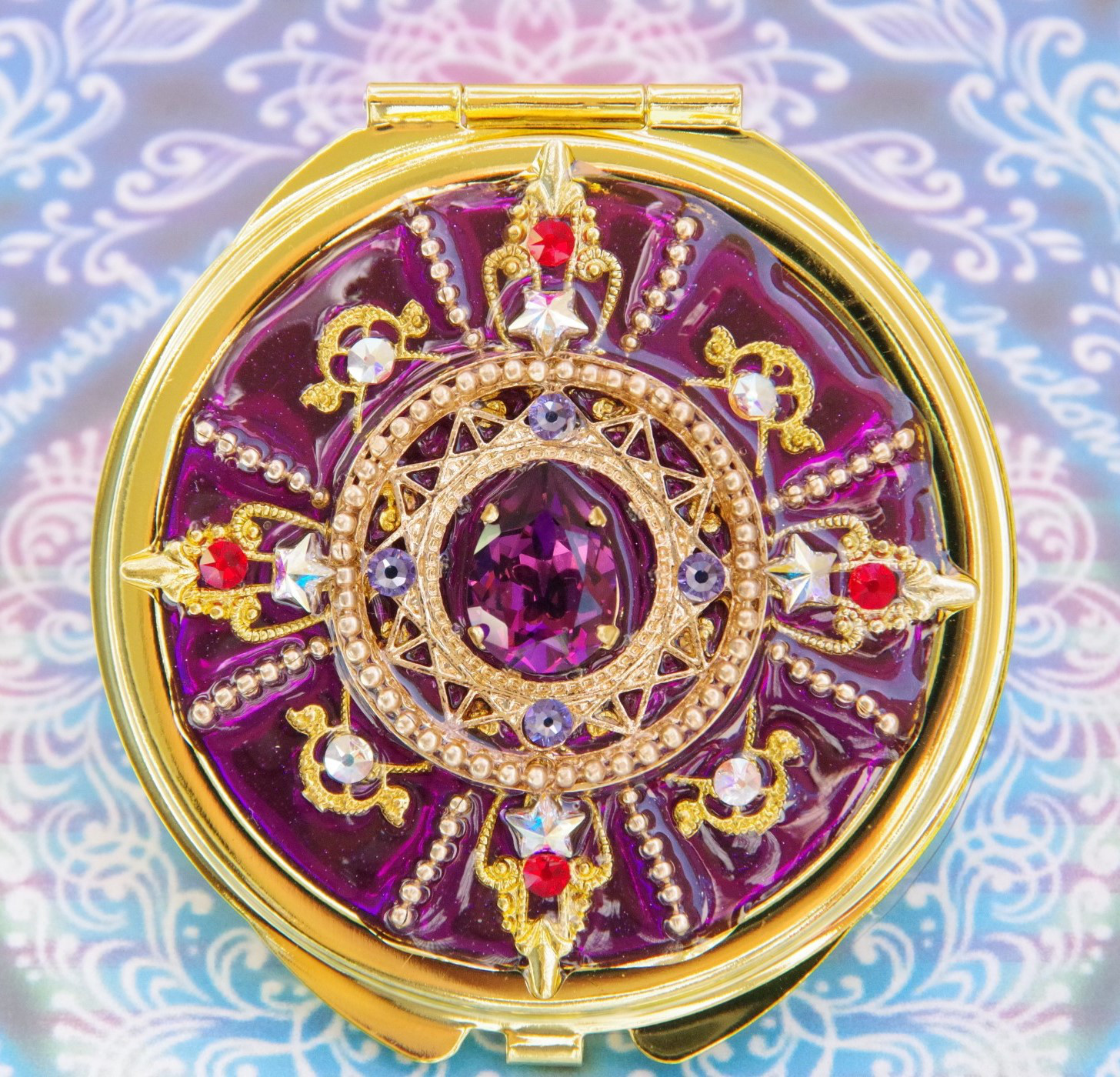 ◆001　魔法少女　変身　コンパクト　ミラー　ハンドメイド　作家様　限定出品 ◇001 ハンドメイド 作家様 限定出品 魔法少女 変身 コンパクト