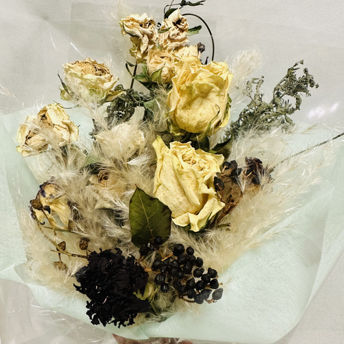 ivorynoon ドライフラワー 白薔薇 パンパス ドライフラワー