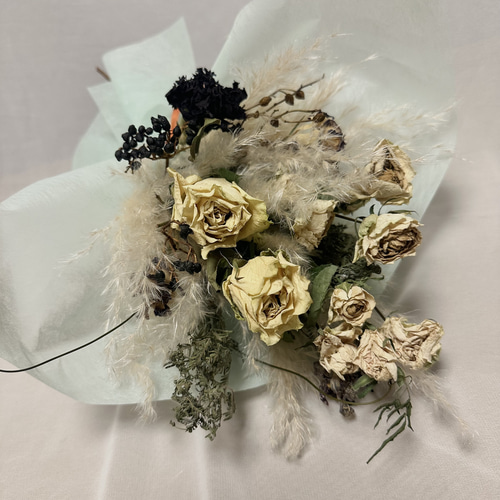ivorynoon ドライフラワー 白薔薇 パンパス ドライフラワー ivorynoon