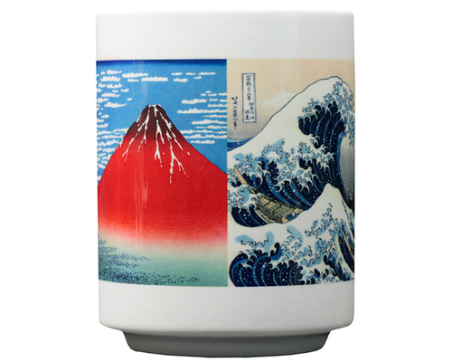 葛飾北斎、富嶽三十六景『 神奈川沖浪裏 』と『 凱風快晴（赤