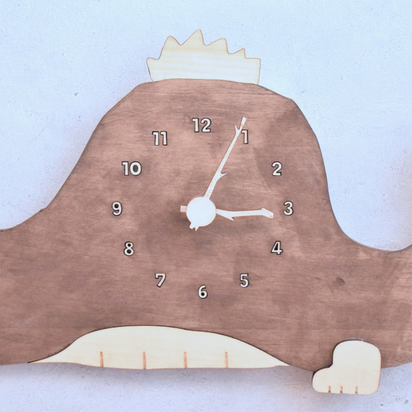 縁起物・干支「辰」の時計 木製 掛け時計 5枚目の画像