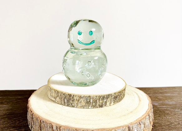 ガラスのミニミニ雪だるま 2枚目の画像