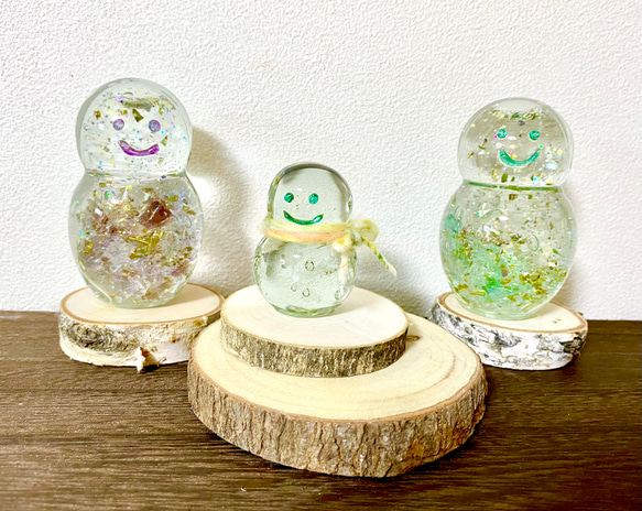 ガラスのミニミニ雪だるま 9枚目の画像