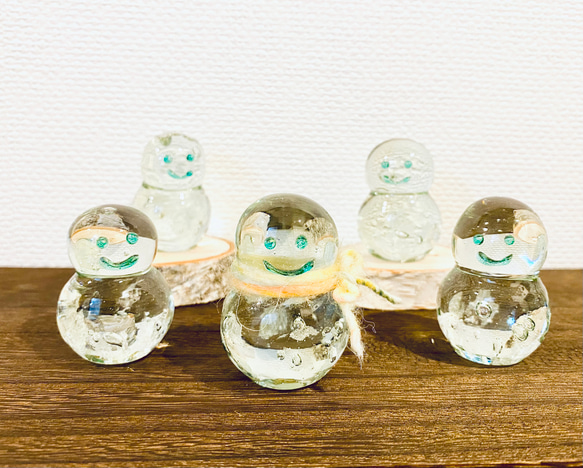 ガラスのミニミニ雪だるま 10枚目の画像