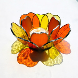 ステンドグラス ＊ツインローズのミニ衝立パネル＊ サンキャッチャー