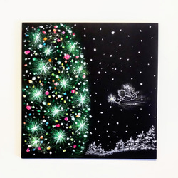 天使のクリスマス　絵画アート原画　パステル画 e9261b3476024805781eb25af68b5c