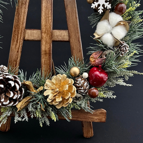 北欧の森から大きめクリスマスリース（A） 直径約28cm リース ATELIER