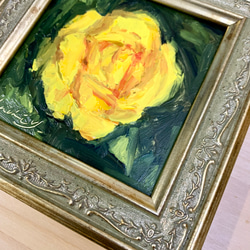 油彩画　Yellow Rose In Full Bloom 7枚目の画像