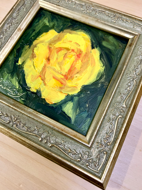 油彩画　Yellow Rose In Full Bloom 7枚目の画像