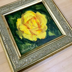 油彩画　Yellow Rose In Full Bloom 6枚目の画像