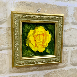 油彩画　Yellow Rose In Full Bloom 5枚目の画像