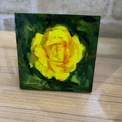 油彩画　Yellow Rose In Full Bloom 3枚目の画像
