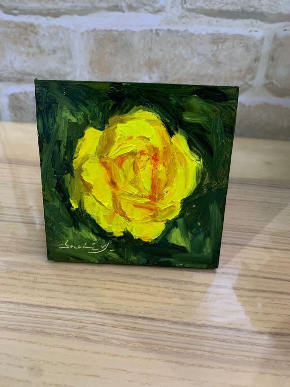 油彩画　Yellow Rose In Full Bloom 3枚目の画像