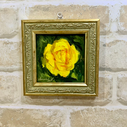 油彩画　Yellow Rose In Full Bloom 4枚目の画像