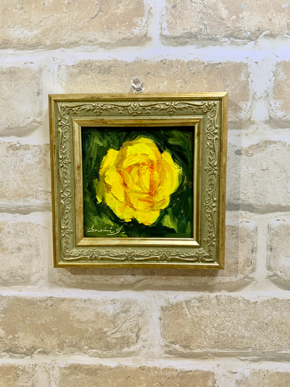 油彩画　Yellow Rose In Full Bloom 4枚目の画像