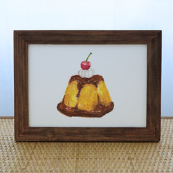 テクスチャーアート「空とお月さま」原画 ハンドメイド 送料無料 絵画