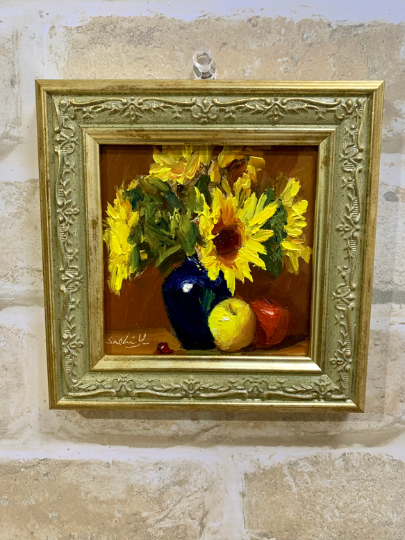 油彩画　Sunflowers Delight 2枚目の画像