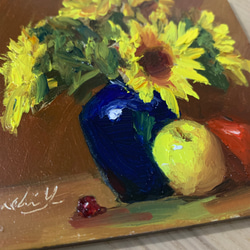 油彩画　Sunflowers Delight 4枚目の画像