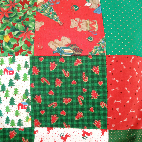 クリスマスカラー☆トートバッグ☆パッチワーク☆ハンドメイド トート