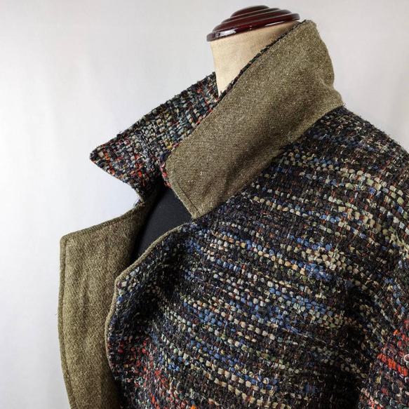 裂織コート　ウールコンビ 裂織コート　ウールコンビ 裂織コート　ウールコンビ UOI2599056161(20000円)