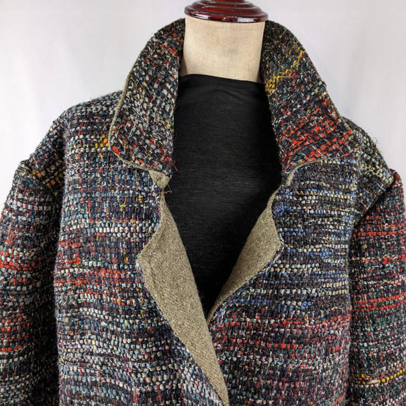 裂織コート　ウールコンビ 裂織コート　ウールコンビ 裂織コート　ウールコンビ UOI2599056161(20000円)