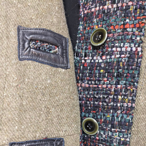 裂織コート　ウールコンビ 裂織コート　ウールコンビ 裂織コート　ウールコンビ UOI2599056161(20000円)