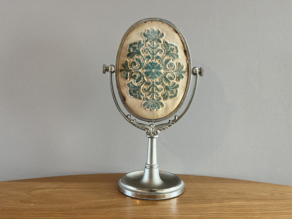 古い国産の置き鏡　アンティーク鏡　資生堂　shiseido　花椿会　置き鏡　昭和レトロ　ビンテージ 1枚目の画像