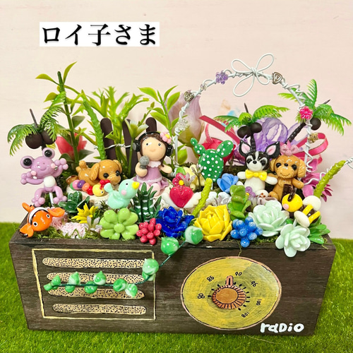 そのまま飾れる〜多肉植物寄せ植え(樹脂粘土レジン)粘土細工