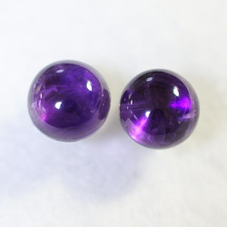 （1 件）紫水晶耳釘，8 毫米（鈦柱） 第1張的照片