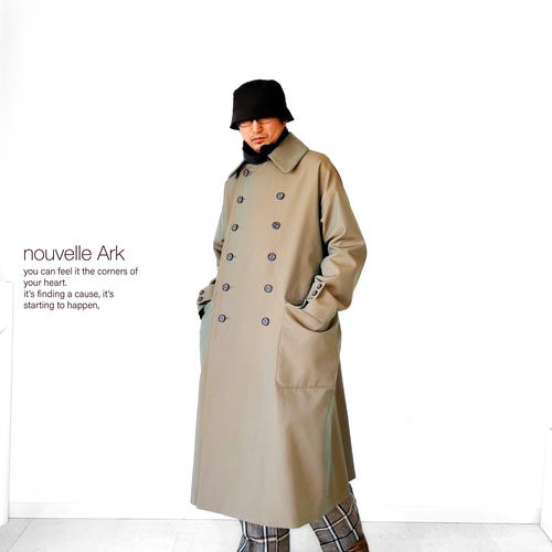 メンズ【men's】最上質ウールギャバジン素材使用 ビッグシルエット