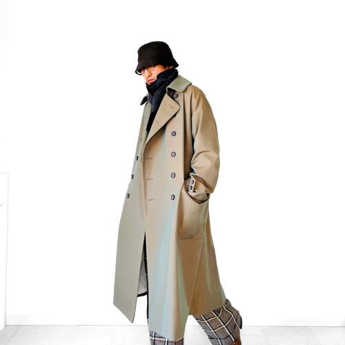 メンズ【men's】最上質ウールギャバジン素材使用 ビッグシルエット