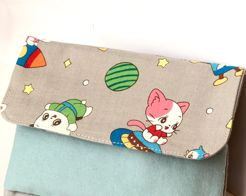 レトロかわいい⭐︎マチ付きポケットティッシュケース移動ポケット